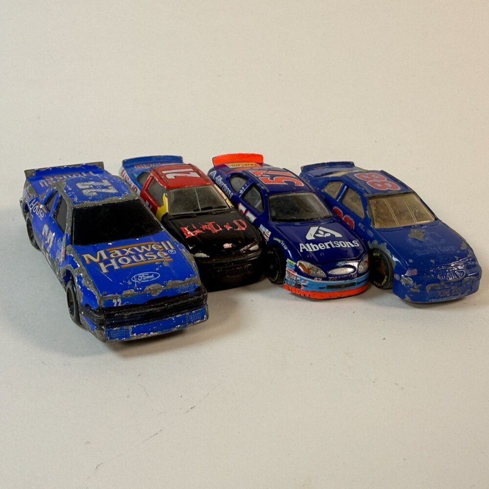Vintage 1:64 Scale NASCAR Diecast Lot of 4 Maxwell House Band-Aid Albertsons